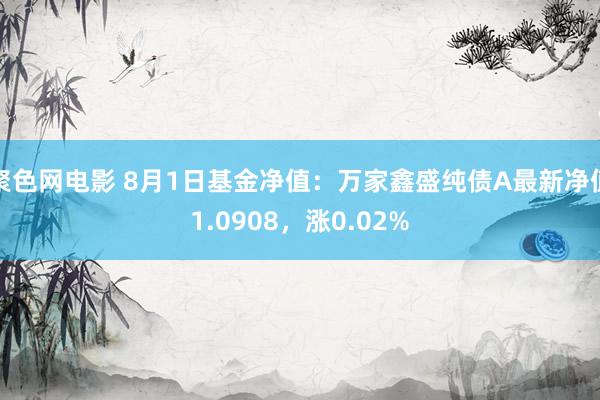 聚色网电影 8月1日基金净值：万家鑫盛纯债A最新净值1.0908，涨0.02%