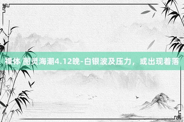 裸体 图灵海潮4.12晚-白银波及压力，或出现着落