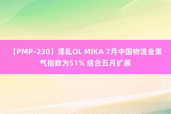 【PMP-230】淫乱OL MIKA 7月中国物流业景气指数为51% 结合五月扩展