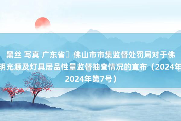 黑丝 写真 广东省​佛山市市集监督处罚局对于佛山市照明光源及灯具居品性量监督抽查情况的宣布（2024年第7号）